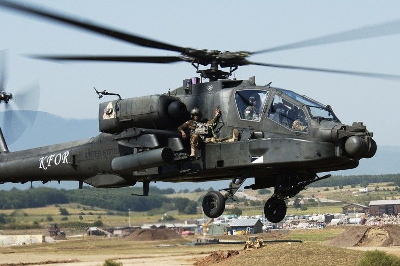 3840x2160 Wallpaper helicopter, main, ah-64 apache, combat