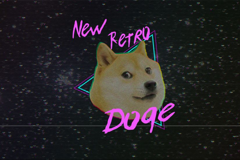 doge, Retro style, New Retro Wave, Animals, Dog, Shiba Inu, VHS Wallpaper HD