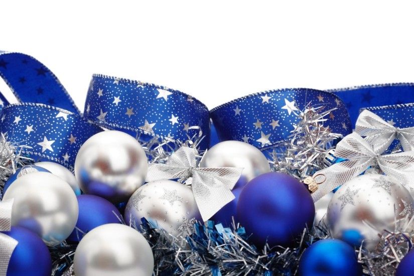 ... wallpaper cave; silver and blue christmas decorations walldevil ...
