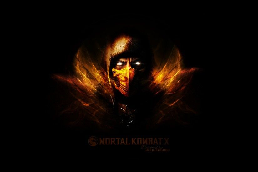 video Games, Mortal Kombat X, Mortal Kombat, Simple Background, Scorpion  (character) Wallpapers HD / Desktop and Mobile Backgrounds