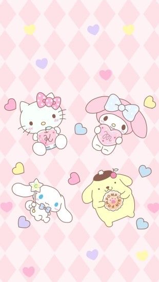 Sanrio Wallpaper, Kitty Wallpaper, Phone Wallpapers, Sanrio Characters, Hello  Kitty, Kawaii, Wallpapers, Kawaii Cute, Wallpaper For Phone
