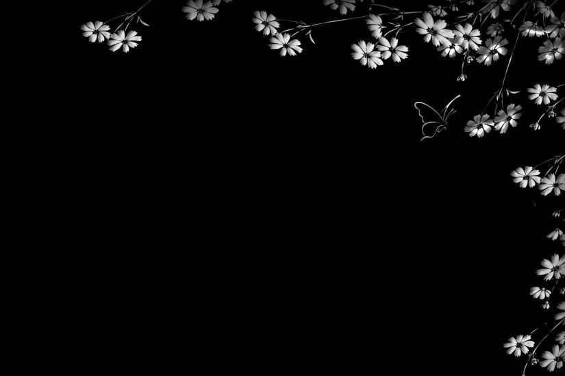Wallpapers For > Black Butterfly Background