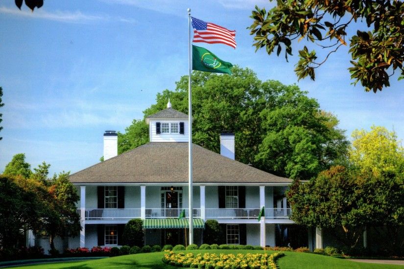 A photo of the club house at Augusta National Golf Club.