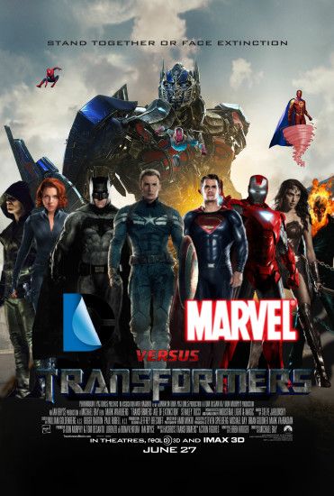 ... DC Marvel VS Transformers Poster (Fan-Made) by MrVideo-VidMan