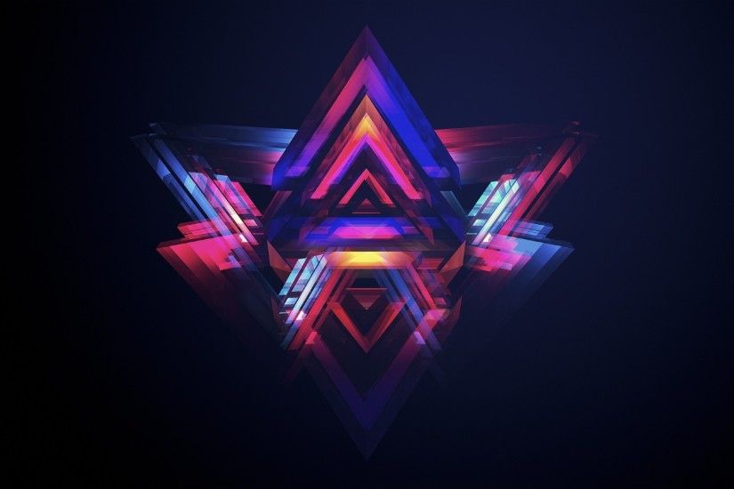 Download Triangle, Bright, Colorful Wallpaper