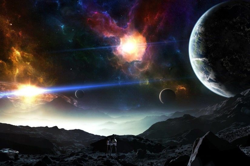 Fantasy Planets Land Worlds Universe Space wallpaper #