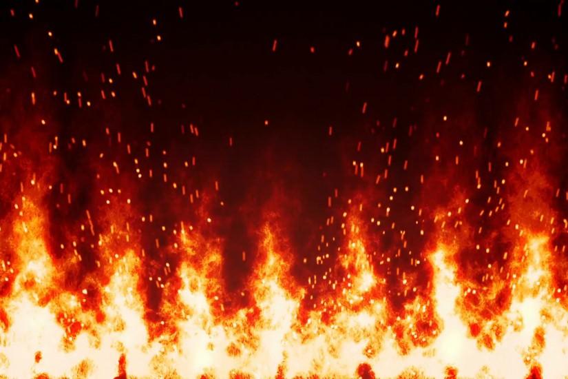 flaming fire wall and sparks loopable background Motion Background -  VideoBlocks