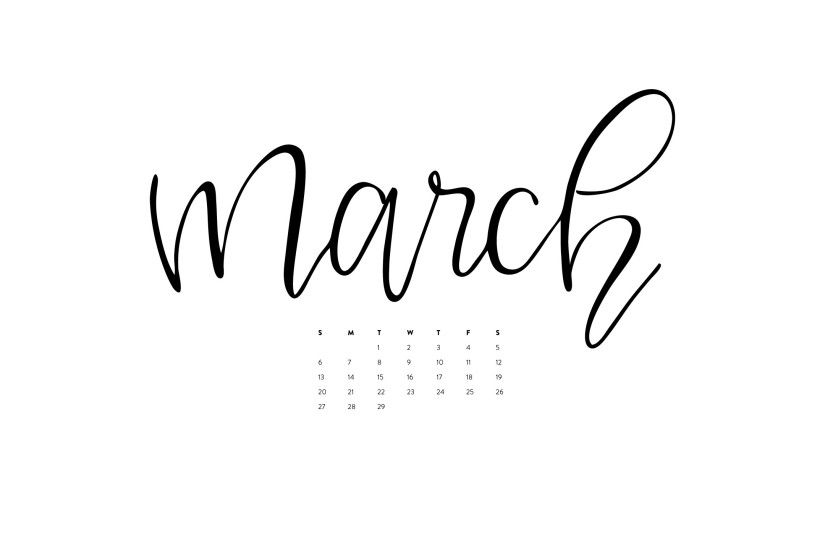 Calendar Â· Happy March Â· Verse