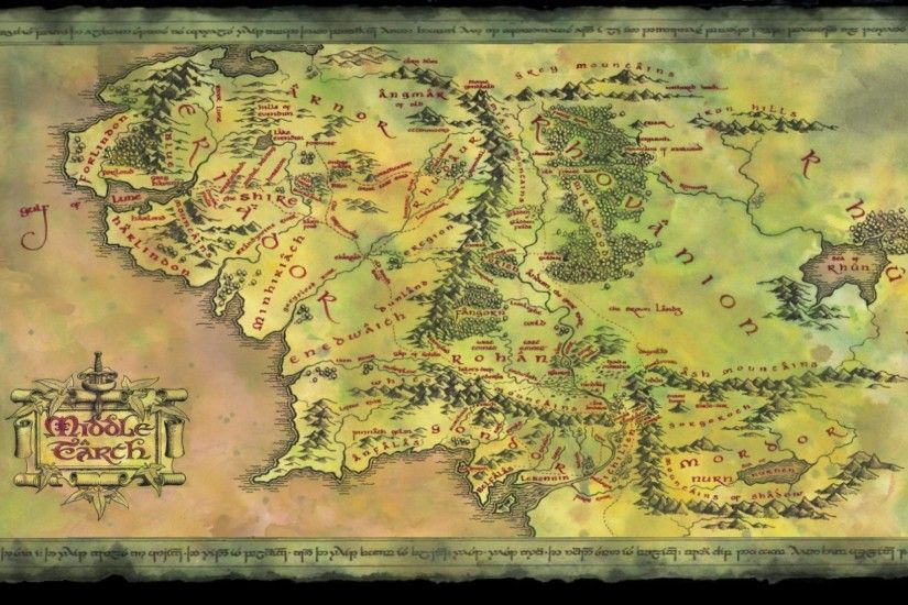 Middle Earth Map 884887