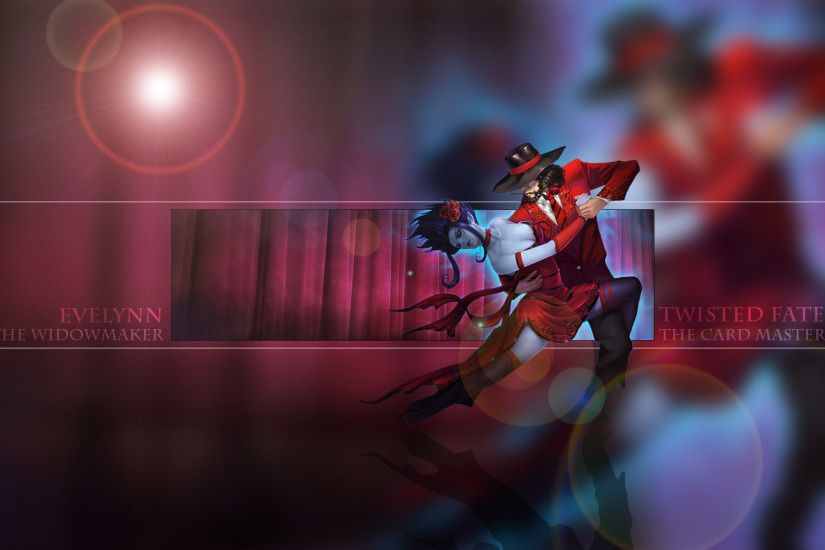 Tango Twisted Fate & Evelynn by Drazieth HD Wallpaper Fan Art Artwork  League of Legends lol