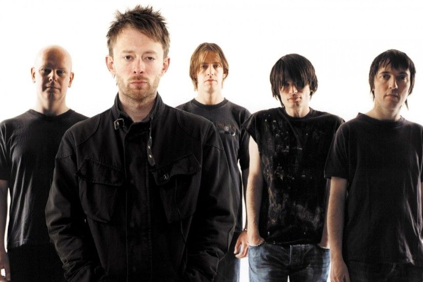 Preview wallpaper radiohead, band, members, look, background 1920x1080