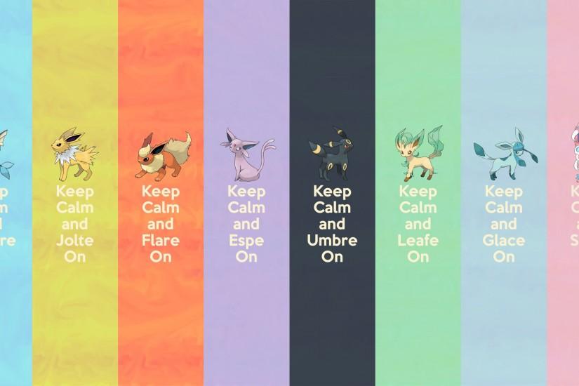 I saw a (badly made) version of the Sylveon one, and had to have it... so I  made a better one, then decided I needed the whole set. There's one for  desktops ...