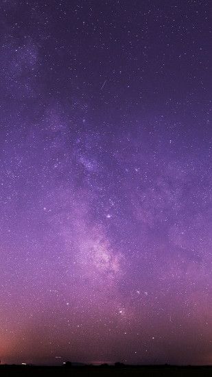 Purple Night Sky Stars Milky Way Android Wallpaper ...