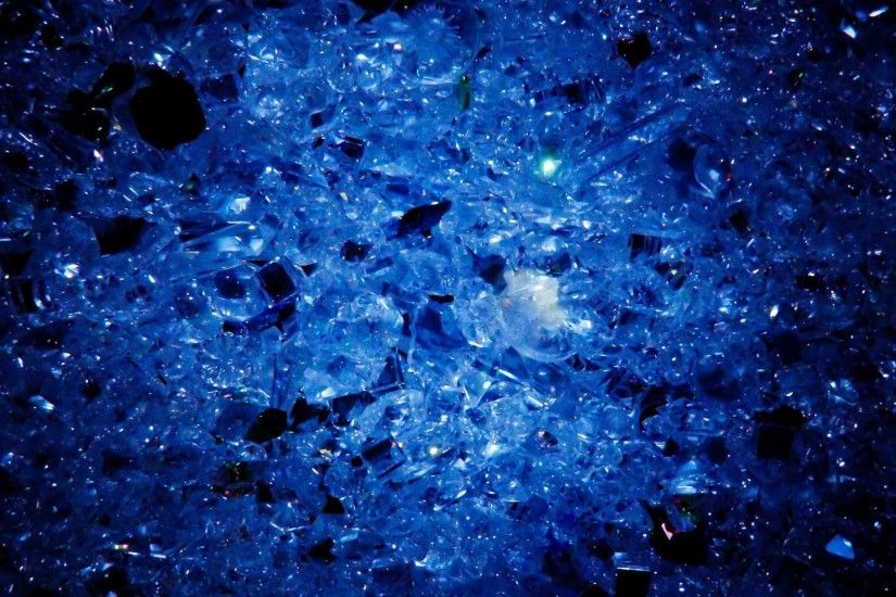 Earth - Mineral Crystal Abstract Blue Wallpaper