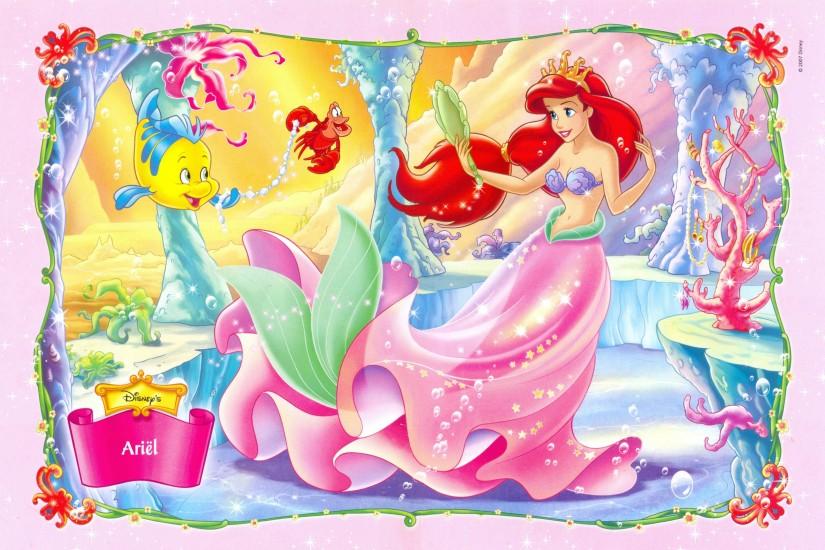 The Little Mermaid Ariel, Flounder and Sebastian Wallpaper