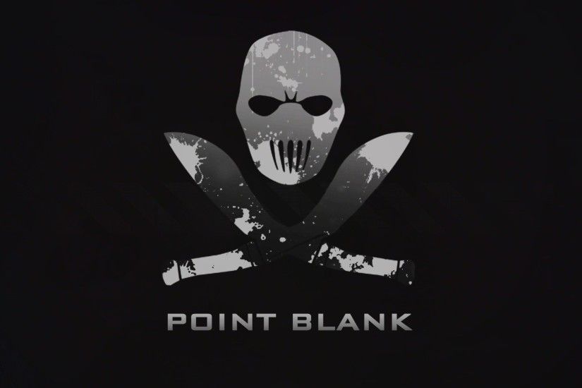 point blank minimalism skull game black background