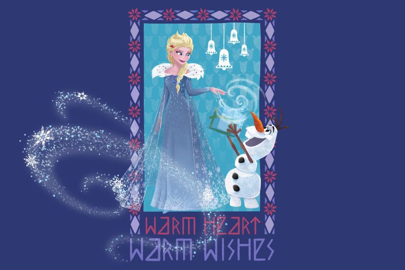 Olaf's Frozen Adventure wallpaper - Elsa and Olaf with gift