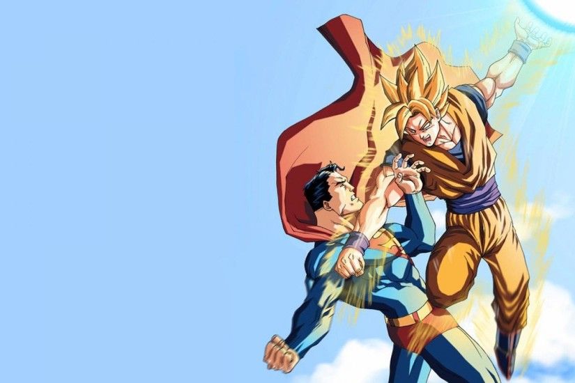 Son Goku Super Saiyan Vs Superman Wallpaper #4708 | Frenzia.