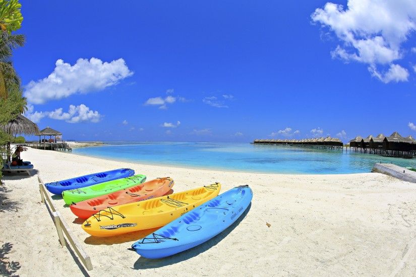 Maldives Paradise Beach HD Wallpaper