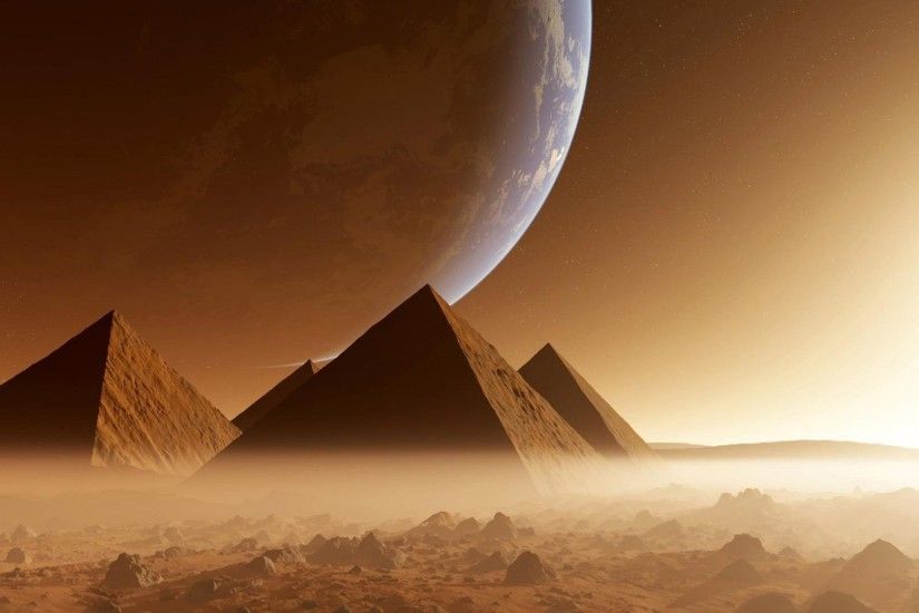 Pyramids On Alien Planet