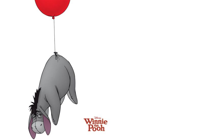Eeyore the donkey being pulled up by a balloon from Winnie the Pooh  wallpaper