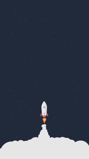 Rocket Liftoff Illustration #iPhone #6 #wallpaper