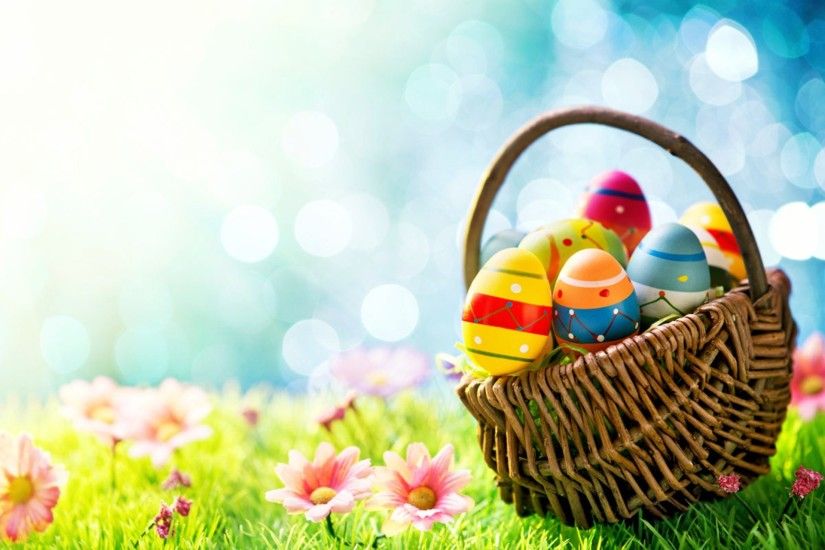 Easter eggs basket Easter eggs HD desktop wallpapers