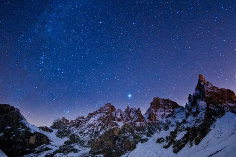 Sky, Night, Stars, Light, Winter Wallpaper, Background .