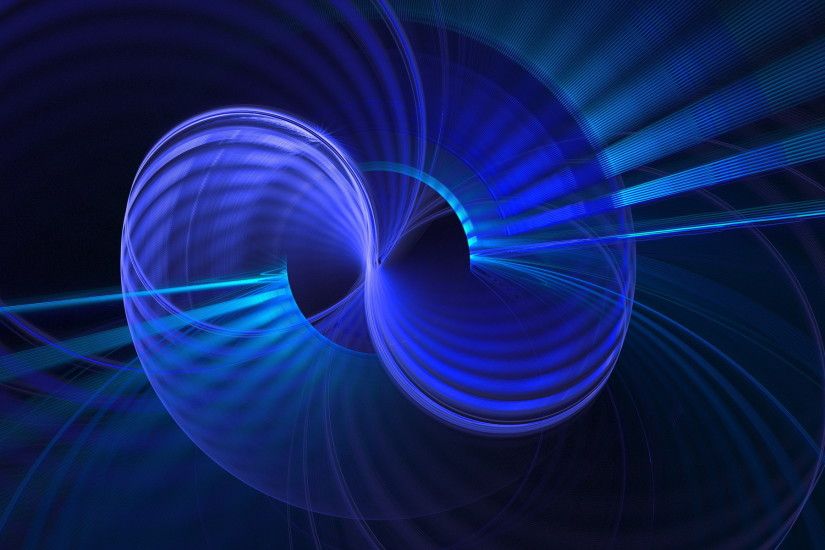Abstract - Futuristic Abstract Blue Pattern Wallpaper