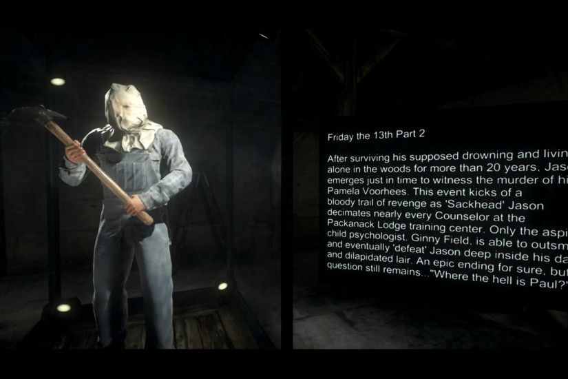 Friday the 13th Game: Unmasked and Masked Jason models.