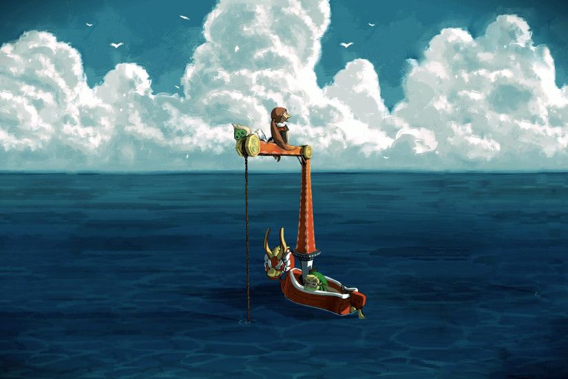A wallpaper from Legend of Zelda: Wind Waker that I've been using on a  desktop for several years now. Thought I'd upload here, both as a backup  and for ...
