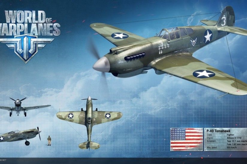 World of Warplanes - P40 WarHawk - 5 Planes Destroyed