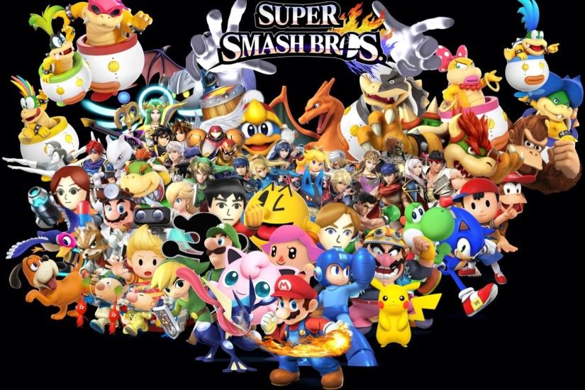 User blog:InklingChris/Smash Bros wallpaper of all character plus DLC and  skin swaps. Also, Smash Bros comic anoncement. | Smashpedia | FANDOM  powered by ...