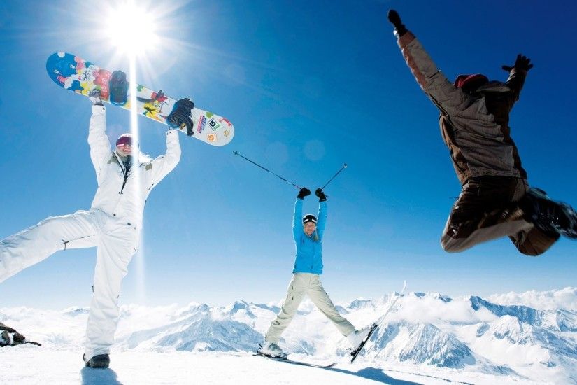 snowboard skis jump pleasure