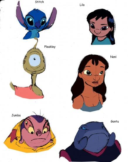Lilo and Stitch Chara sketches by Katani ...