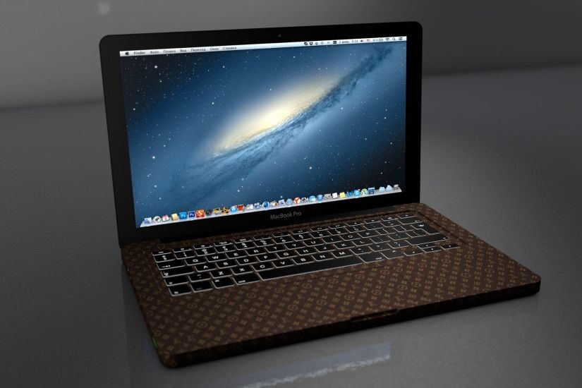 Preview wallpaper macbook, apple, laptop, louis vuitton 3840x2160