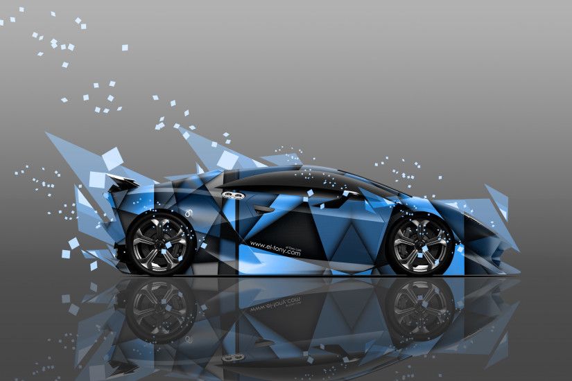 ... Lamborghini-Sesto-Elemento-Side-Abstract-Aerography-Car-2014- ...