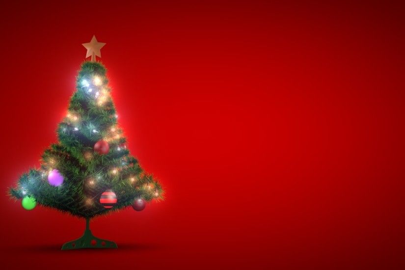 Small glowing Christmas tree wallpaper 1920x1080 jpg
