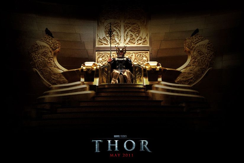 King Odin on the throne in Asgard from the Marvel Studios movie Thor  wallpaper