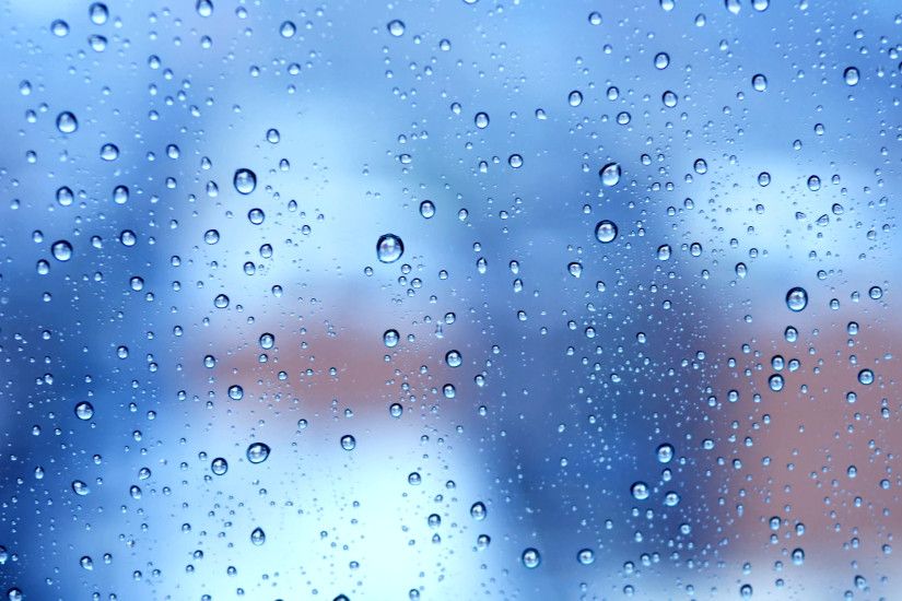 blue light rainy day mood. raining weather background. water drops on  window Stock Video Footage - VideoBlocks