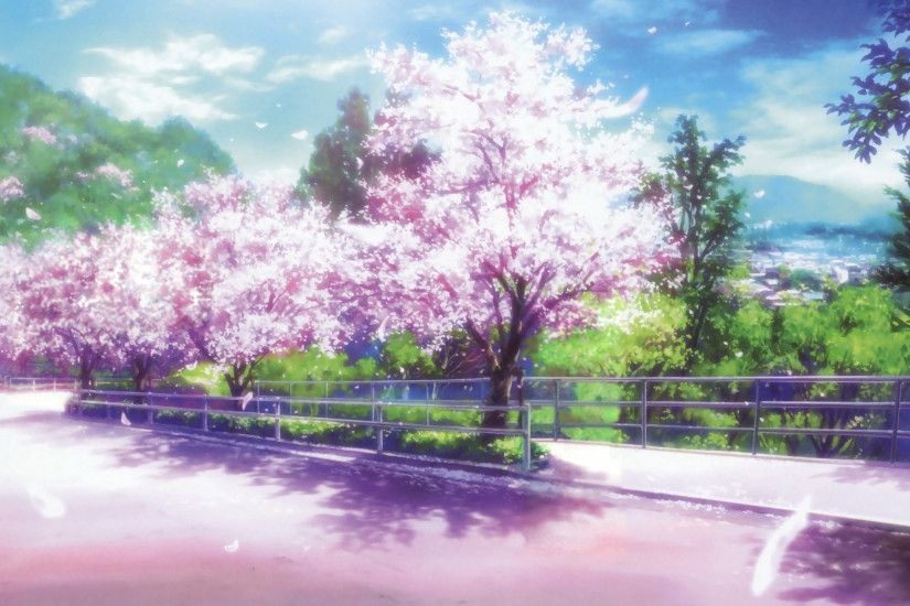 Arresting Cherry Blossoms Background Then Anime Scenery Cherry Blossoms  Background Hd in Cherry Blossom Wallpaper