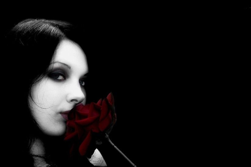 nice-goth-girl-wallpapers-with-red-roses