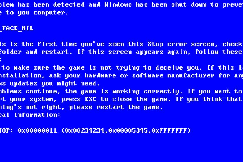 Having picked up the heart, two interesting events will happen. One, your  game will crash revealing the blue screen of death, and two, a new .txt  file will ...