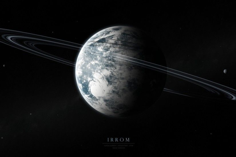 Preview wallpaper irrom, space, planets, moons, stars 3840x2160