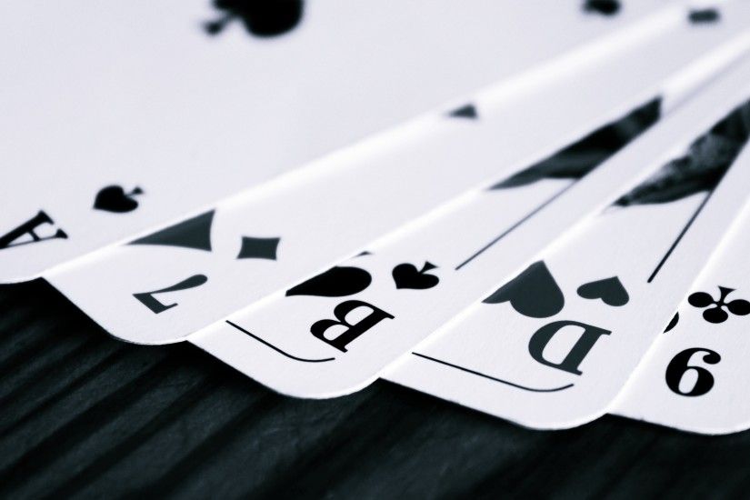 Wallpaper: Game Cards in Black and White. Ultra HD 4K 3840x2160