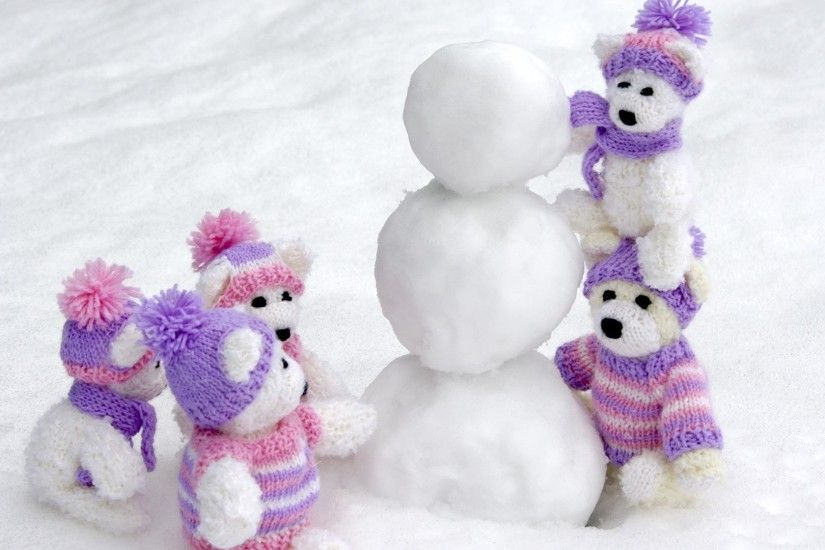 ... cute-teddy-wallpaper cute-snow-teddy