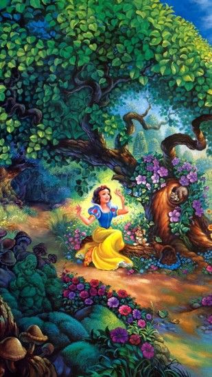 Art Cartoons Ð¡olorful Disney Snow White Forest