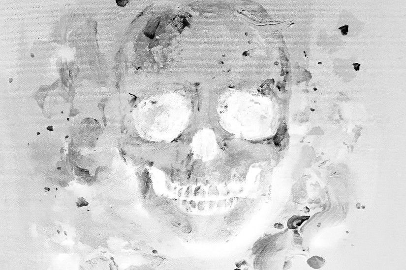 kpop exid cover skull white art illustration HD Wallpaper