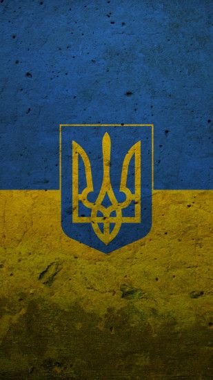 Preview wallpaper flag, coat of arms, ukraine, paint 1080x1920
