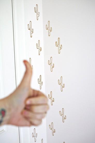 Gold Cactus Wallpaper DIY